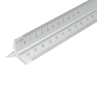 Faithfull Aluminium Triangle Scale Rule - 300mm (FAIRULETRI)