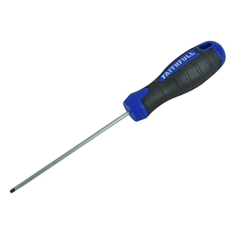 Faithfull Flared Slotted Screwdriver with Soft Grip - 5.5 x 100mm (FAISDF100)