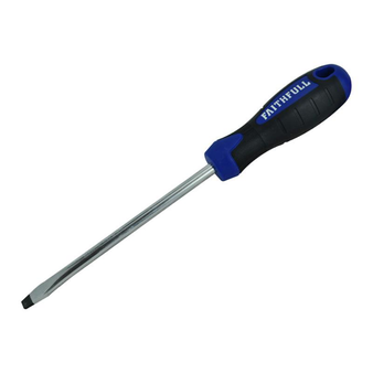 Faithfull Flared Slotted Screwdriver with Soft Grip - 6.5 x 125mm (FAISDF125)