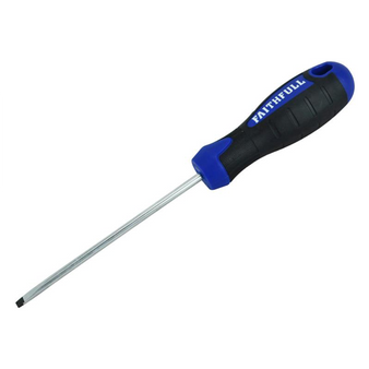 Faithfull Parallel Slotted Screwdriver with Soft Grip - 4.0 x 100mm (FAISDP100)