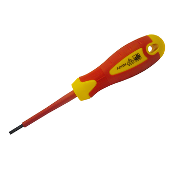 Faithfull VDE Parallel Slotted Screwdriver with Soft Grip - 2.5 x 75mm (FAISDVDE25)
