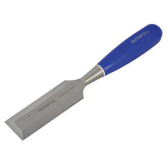 Faithfull Bevel Edge Chisel with Blue PVC Handle - 38mm (1.1/2in) (FAIWCB112)