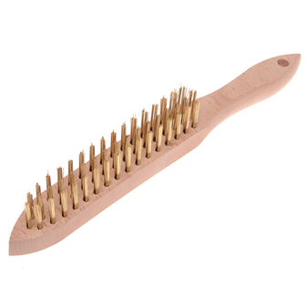 Faithfull 680/B3 Brass Wire 3 Row Scratch Brush (FAI680B3)