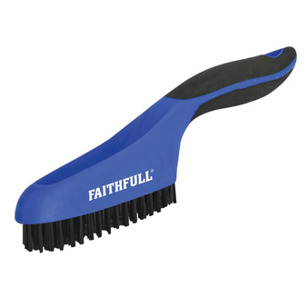 Faithfull Plastic Scratch Brush with Soft Grip - 4 x 16 Row (FAISB164SP)
