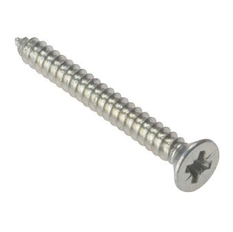 ForgeFix Zinc Plated Countersunk Self-Tapping Screw - No.8 x 1" (200 Pack Box) (FORSTCK18Z)