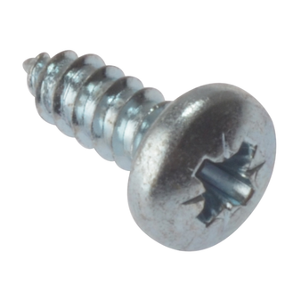 ForgeFix Zinc Plated Pan Head Self-Tapping Screw - No.10 x 1 1/2" (200 Pack Box) (FORSTP11210Z)