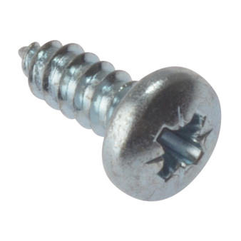 ForgeFix Zinc Plated Pan Head Self-Tapping Screw - No.10 x 3/4"  (200 Pack Box) (FORSTP3410Z)