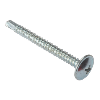 ForgeFix Phillips Wafer Head Self-Drilling Baypole Screw (Zinc Plated) - 4.8 x 60mm (100 Pack Box) (FORBP4860Z)