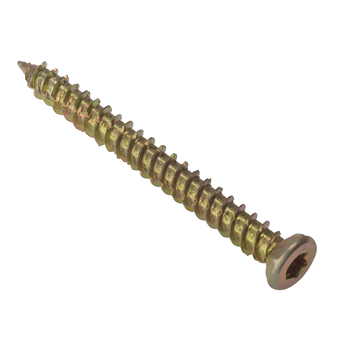 ForgeFix TORX High-Low Thread Concrete Frame Screw (Zinc Yellow Passivated) - 7.5 x 82mm (10 Pack Bag) (FORCFS82G)