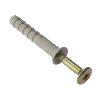 ForgeFix Screw & Nylon Plug Hammer In Fixing - M10 x 160mm (10 Pack Bag) (FORHF10160M)