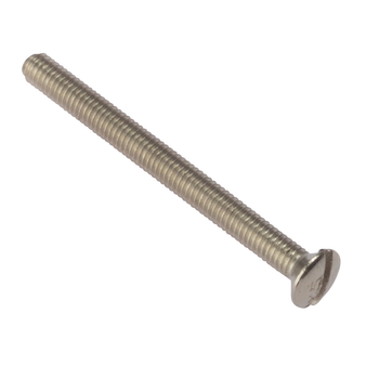 ForgeFix Slotted Raised Head Socket Screw (Nickel Plated) - 3.5 x 35mm (100 Pack Bag) (FORSS3535NPM)