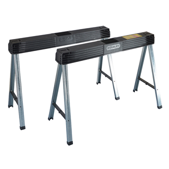 Stanley Folding Metal Leg Sawhorses (Twin Pack) (STA197475)