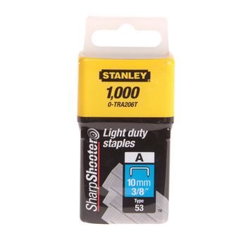 Stanley TRA2 Light-Duty Staple - 10mm (1000 Pack) (STA0TRA206T)