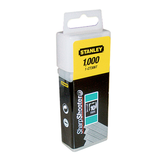Stanley Flat Narrow Crown Staples - 12mm (1000 Pack) (STA1CT308T)