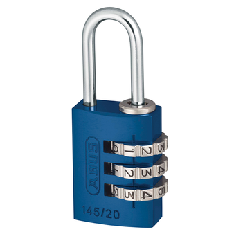 Abus Aluminium Combination Padlock - 20mm (Blue) (145/20) (ABU14520BLU)