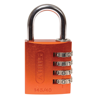 Abus Aluminium Combination Padlock - 40mm (Orange) (145/40) (ABU14540ORA)