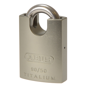 Abus High Security Titalium Closed Shackle Rekeyable Padlock - 50mm (90RK/50) (ABU90RK50)