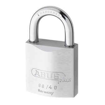Abus Chrome Plated Brass Padlock with Plus Cylinder - 40mm (88/40) (ABU8840C)