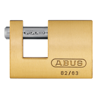 Abus Monoblock Brass Shutter Padlock - 63mm (82/63) (ABU8263C)