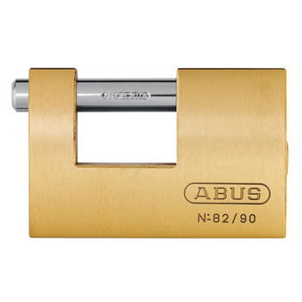 Abus Monoblock Brass Shutter Padlock - 90mm (82/90) (ABU8290)