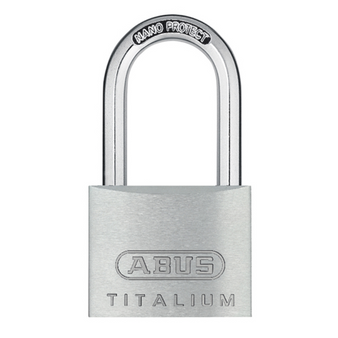 Abus Medium Security Titalium Long Shackle Padlock - 40mm (Keyed Alike 6411) (64TI/40) (ABUKA54579)