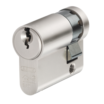 Abus Nickel Plated Euro Half Cylinder 10/30 Lock with Keys - 40mm (E60NP) (ABUE60N1030C)