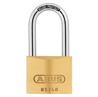 Abus Medium Security Brass Long Shackle Padlock - 40mm (Keyed Alike 6404) (65/40) (ABUKA12012)