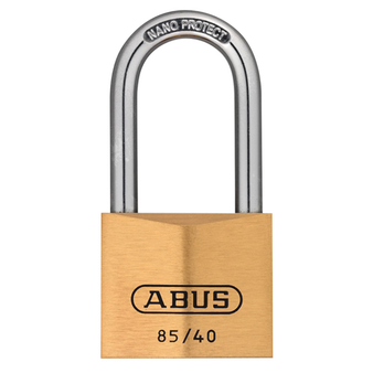 Abus High Security Long Shackle Brass Padlock - 40mm (85/40) (ABU8540LS)