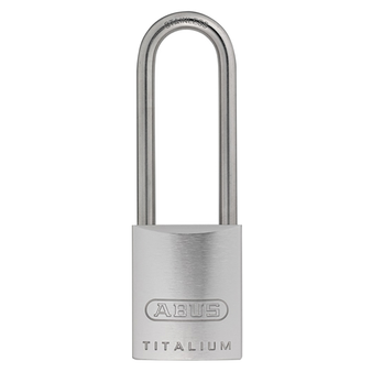 Abus High Security Titalium Long Stainless Steel Shackle Padlock Without Cylinder - 45mm (86TI/45) (ABU86TI45LSS)