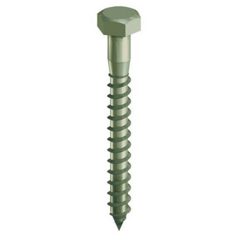 Timco Exterior Coach Screws (Green) - 8 x 50mm (10 Pack Bag) (850INCSB)