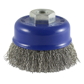 Addax Threaded Cup Brush Crimp Stainless Steel (75mm) (75TCCSS)