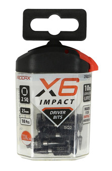 Addax X6i Impact Square Drive Bit (SQ2 x 25mm)