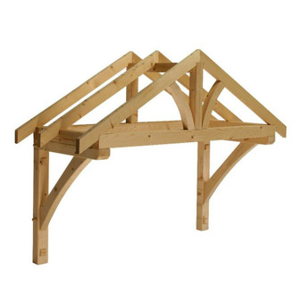 Apex Front Door Timber Porch Canopy 1300mm Inc Gallows Brackets (PORCH002)