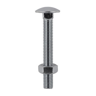 TIMco Carriage Bolt DIN603mm & Hex Nut DIN934mm  A2 Stainless Steel 8 x 150mm (08150CBSSP)