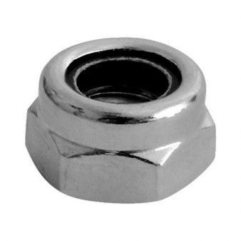 Timco Nylon Insert Nuts Type T DIN985 A2 Stainless Steel - M12 (5 Pack) (NT12SSX)