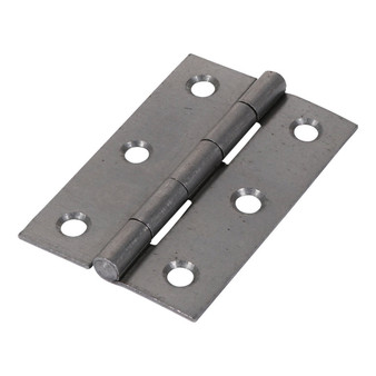 TIMco Veto Pair of Butt Hinges - Fixed Pin - Steel - Self Colour (75 x 50mm) (434963)