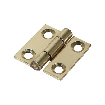 TIMco Veto Pair of Butt Hinges - Fixed Pin - Steel - Electro Brass (25 x 25mm) (434652)