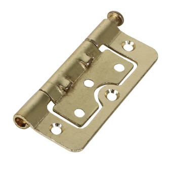 TIMco Veto Pair of Hurlinge Hinges - Loose Pin - Steel - Electro Brass (75 x 52mm) (434976)