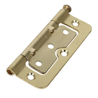 TIMco Veto Pair of Hurlinge Hinges - Loose Pin - Steel - Electro Brass (100 x 66mm) (434728)