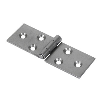 TIMco Veto Pair of Backflap Hinges - Uncranked - Steel - Self Colour (25 x 74mm) (434328)