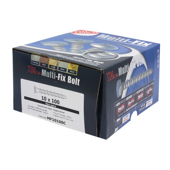 TIMco Multi-Fix Masonry Bolts - TX - Countersunk - Exterior - Silver 8.0 x 100mm - 50 Pack (MF8100C)