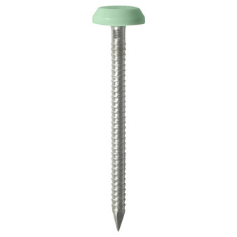 TIMco Polymer Headed Nails - Stainless Steel - Chartwell Green (65mm) 100 Box (PN65CG)