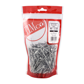 TIMco Round Wire Nails - Galvanised (65 x 2.65mm) 40 Pack (GRW65P)