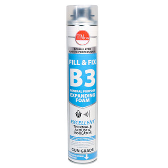 TIMco Fill & Fix Expanding PU Foam - B3 - Gun Grade 750ml (247641)