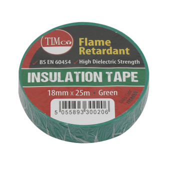 TIMco PVC Insulation Tape Green 25m x 18mm 10 Pack (ITGREEN)