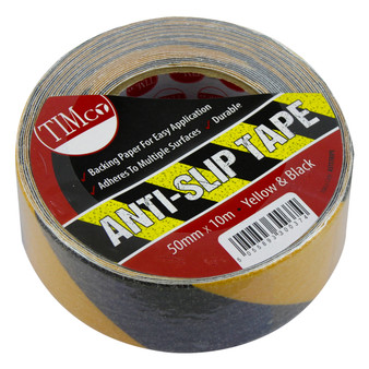 TIMco AntiSlip Tape Yellow & Black 10m x 50mm (ASTSTRIPE)