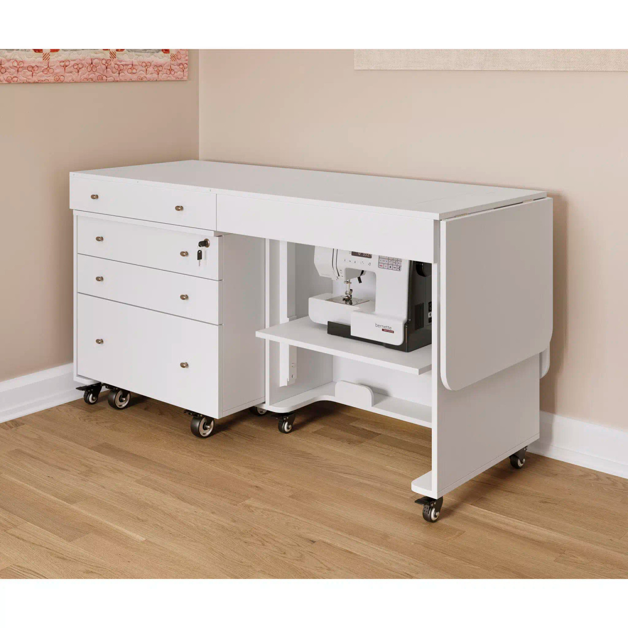Kangaroo & Joey Sewing Cabinet K8811- Ash White