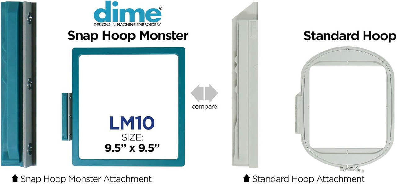DIME - Snap Hoop Monster 9.5 x 9.5 inches for Brother and Babylock