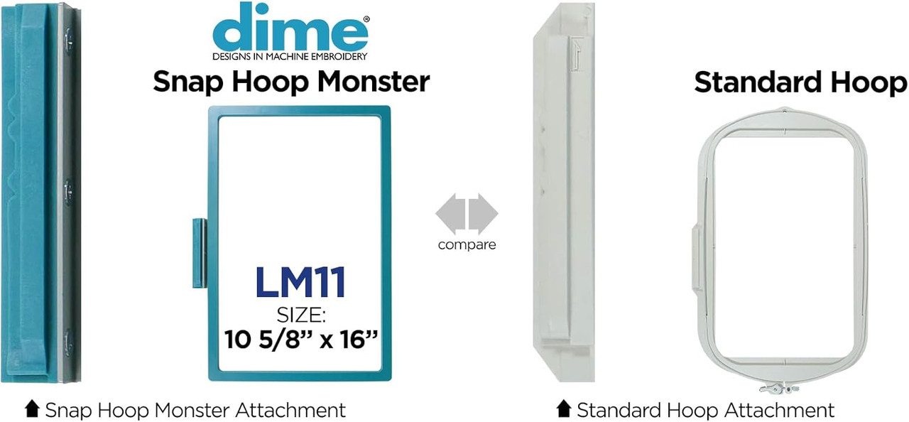 DIME - Snap Hoop Monster 10.5 x 16 inches for Brother and Babylock