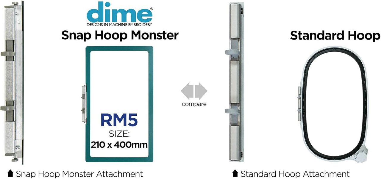 DIME - Snap Hoop Monster 210x 400MM maxi hoop for Bernina